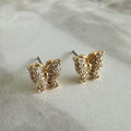 Butterfly CZ Stud Earrings