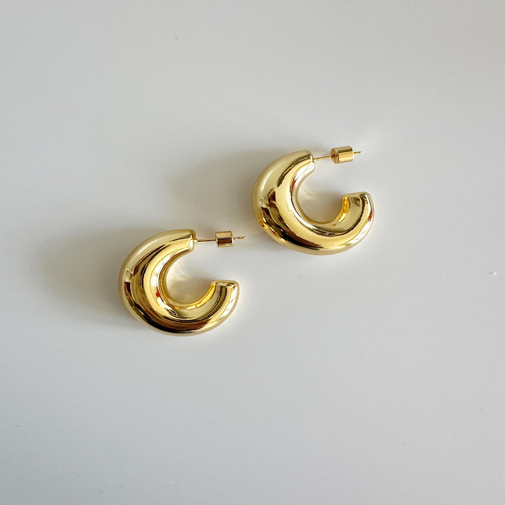 Chunky Gold Hoop Earrings