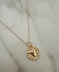 18k Gold Filled CZ Zodiac Medallion Necklace: Personalized Ball Chain