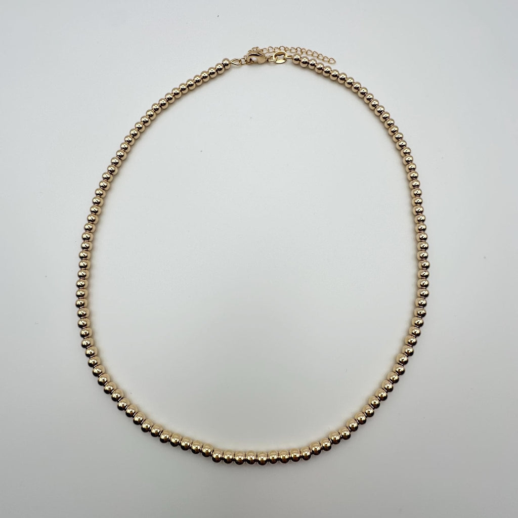 Gold beaded Choker Necklace