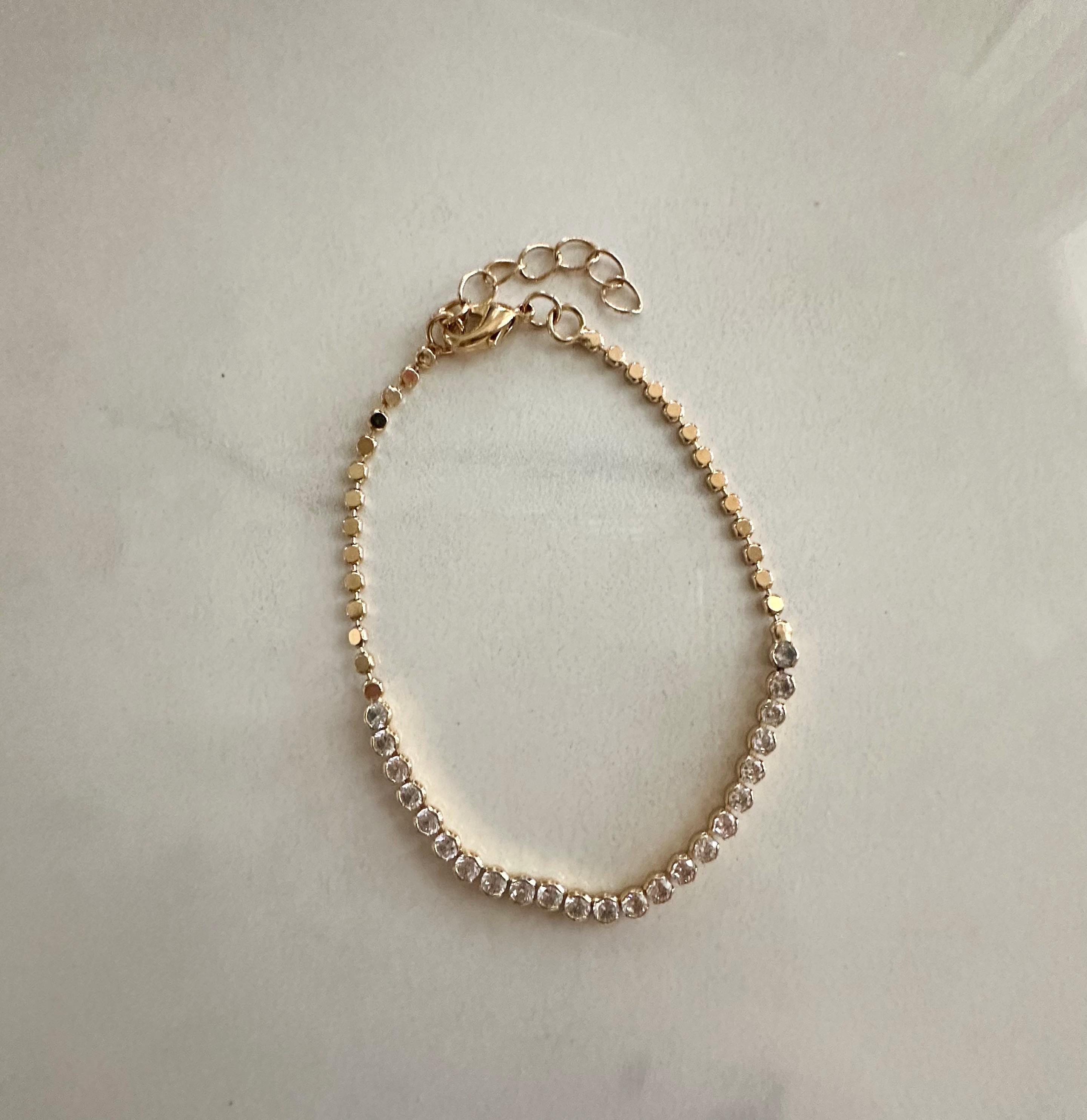 18k Gold Filled CZ Tennis Bracelet