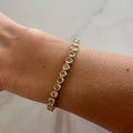 18k Gold Filled CZ Round Cut Tennis Bracelet
