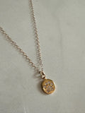 Gold Paw Print Charm Necklace