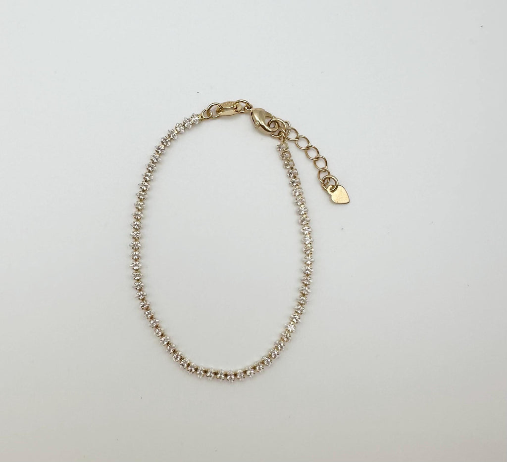 18k Gold Filled Clear CZ Marquise Bracelet