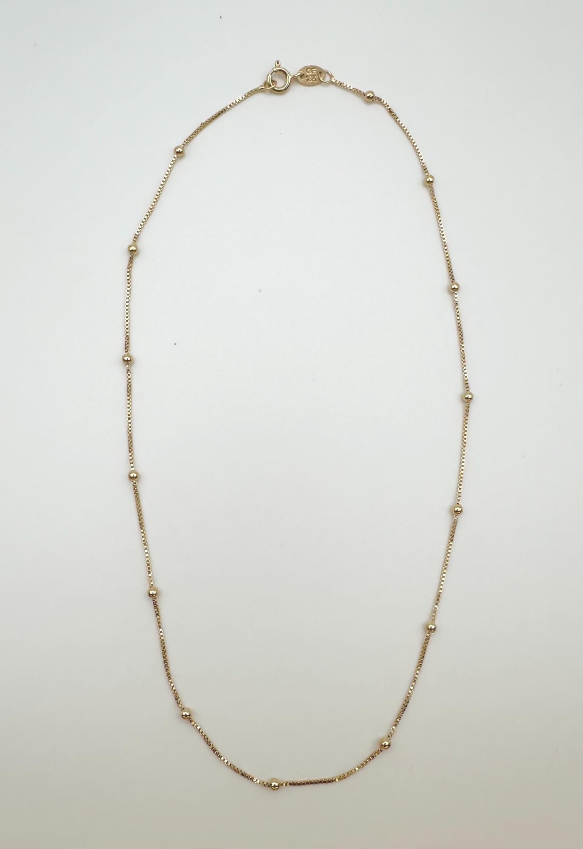Gold Dainty Box Chain Necklace: Layering Necklace
