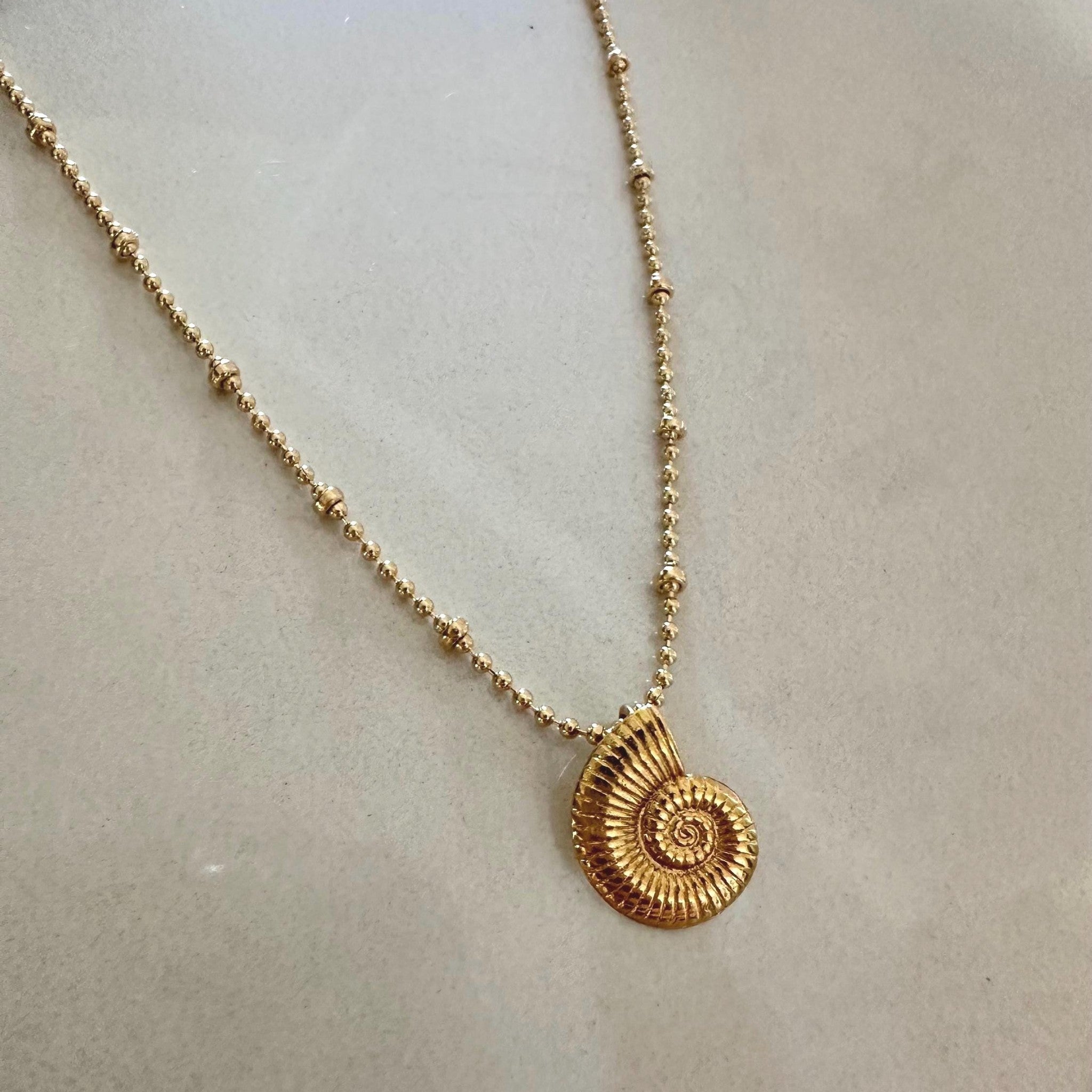 18k Gold Filled Sea Shell Necklace - Dainty Beach Jewelry