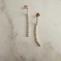 18k Gold Filled CZ Drop Earrings: Clear Statement Dangle Earrings